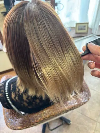 ミディアム カラー スパニスト🌟バリ式 アロマ🌴松田みずきのヘアスタイル