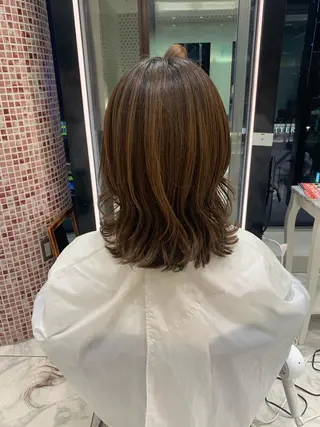 ミディアム デジタルパーマ🫧 韓国風ヘア🫧サクラのヘアスタイル