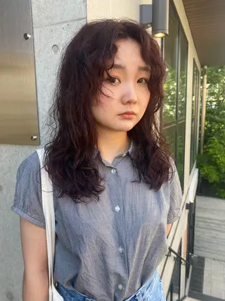 ロング YUUKI/ウルフ .ボブパーマのヘアスタイル