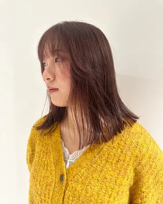 ミディアム カラー ショート/レイヤー 高野菜瑠のヘアスタイル