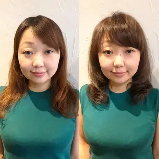 ミディアム 髪質改善縮毛矯正 専門店のヘアスタイル
