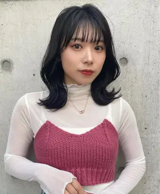 ミディアム 鎌田 美紗希のヘアスタイル