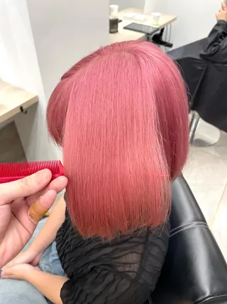 ミディアム ブリーチ有無Wカラー メンズパーマ大成のヘアスタイル