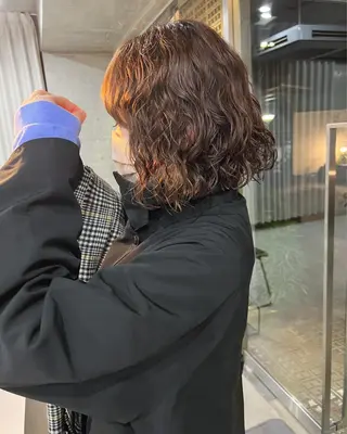 ショート パーマ ボブパーマコテ巻き風 パーマNo1深江秀平のヘアスタイル