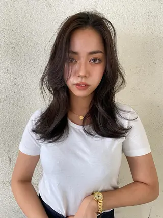 セミロング カラー Pia ツボイ ケイタのヘアスタイル