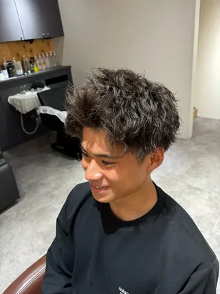 ショート パーマ メンズ 雪音/美髪縮毛矯正 /ニュアンスパーマのヘアスタイル