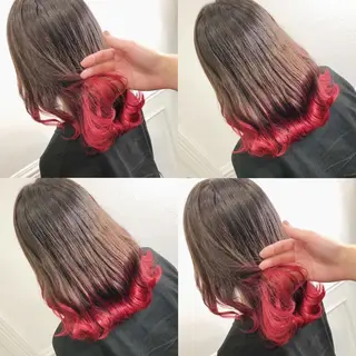 ロング カラー ヘアアレンジ メンズ キッズ 💟Chloe原宿店 🩶ハイトーンのヘアスタイル