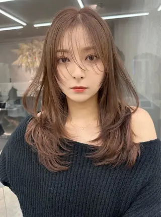 セミロング 🌟透明感カラー× 小顔カット いっせいのヘアスタイル