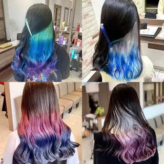 セミロング カラー 【ケアブリーチ特化】 中村　玲仁のヘアスタイル