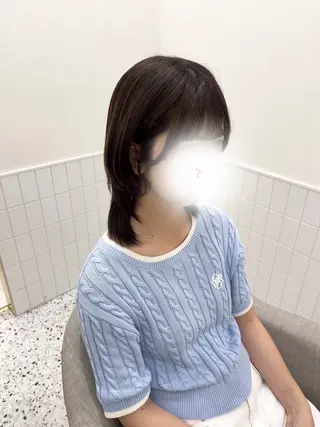 セミロング カラー 新井 凪のヘアスタイル