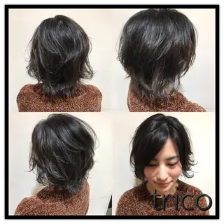 ミディアム カラー 似合わせ/ブリーチ カラー.岡田友仁のヘアスタイル