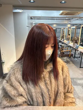 カラー レイヤー✂︎ぷつボブ 艶カラー🤍noaのヘアスタイル