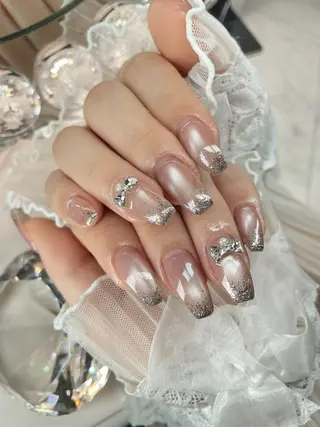 ネイル 23時まで❤︎韓国、 ワンホンネイルのネイルデザイン