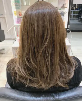ミディアム カラー メンズパーマレイヤー 西山賢志のヘアスタイル