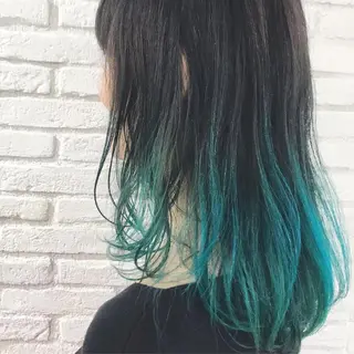 セミロング カラー 伊 杏のヘアスタイル