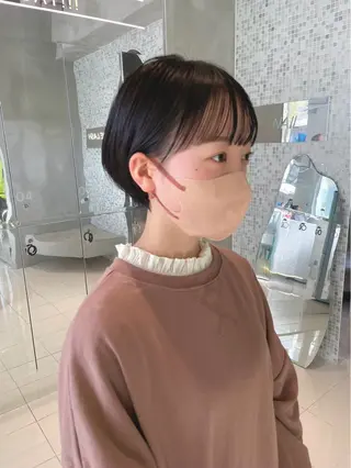 ショート リン🔔ボブ cut 柔らかベージュ🤎のヘアスタイル