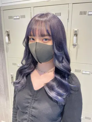 セミロング カラー ダブルカラー特化💍 tiam💍韓国ヘアのヘアスタイル