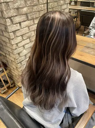 ロング カラー おくにし はなのヘアスタイル