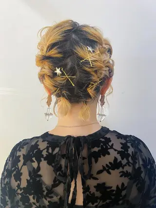 ヘアアレンジ ボブ ブリーチ/miinaのヘアスタイル