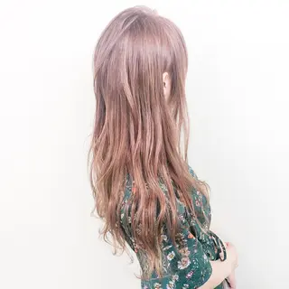 ロング カラー ヘアアレンジ 💖韓国ヘアの匠 💖TAKUMI💖のヘアスタイル