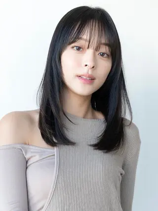 ミディアム 韓国ヘア⭐︎髪質改善 io（イオ）のヘアスタイル