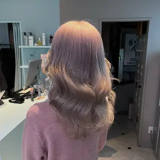 ミディアム カラー ブリーチカラー 🩵MIZUKIのヘアスタイル