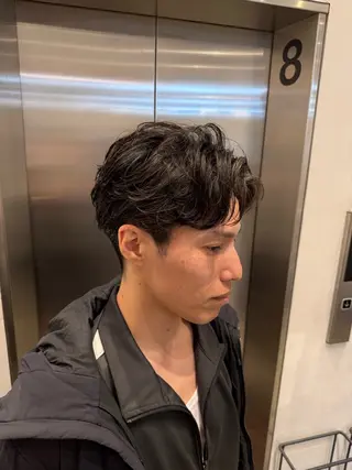 パーマ メンズ 川口開世 short cutのヘアスタイル