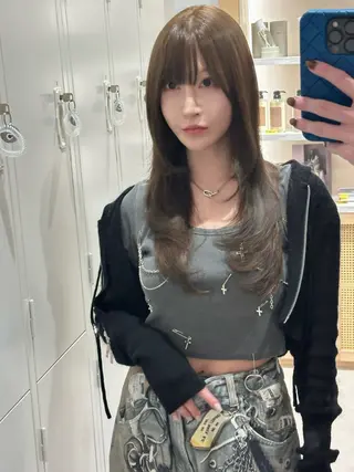 セミロング 韓国ヘア、髪質改善 ✨平山大樹✨のヘアスタイル