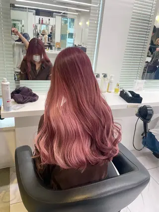 ロング パーマ *モデル募集🤍横浜 透明感カラー🫧のヘアスタイル