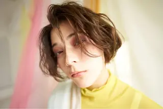 ショート パーマ HATSUMEI 勅使瓦　祥のヘアスタイル