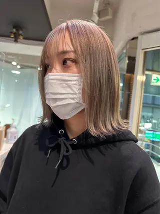 ミディアム カラー 髪質改善　ネイル コトミ🐸のヘアスタイル