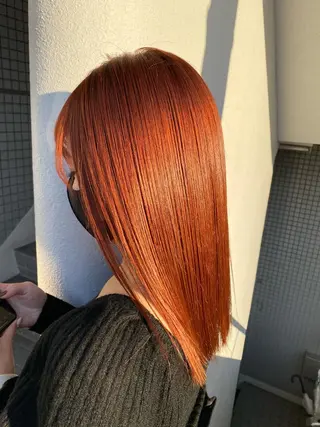 セミロング カラー ブリーチ koheiのヘアスタイル
