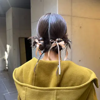 ミディアム ヘアアレンジ 〖❁ちひろ| LEONID❁〗のヘアスタイル