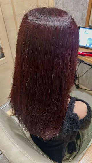 ロング カラー 似合わせ 顔周りYUUGAのヘアスタイル