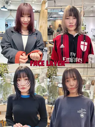 ミディアム カラー ハイトーンボブ 前田 表参道　グレージュのヘアスタイル