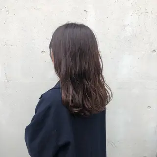 セミロング カラー 酸性縮毛矯正🧴韓国 レイヤー/髪質改善のヘアスタイル