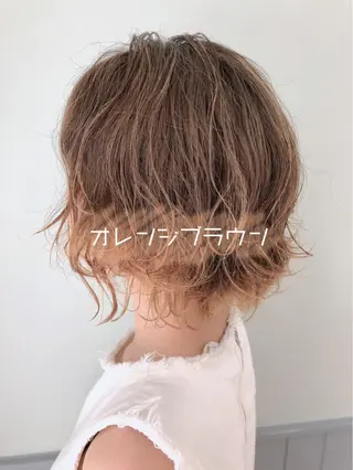 ショート カラー パーマ パーマ/ハイライト 💙鶴岡 愛💙のヘアスタイル