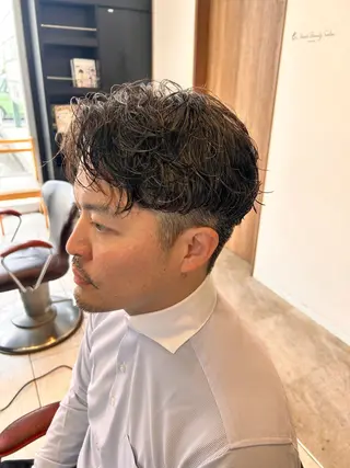 ショート パーマ メンズ EARTH大宮宮原店所属・ri kuのヘアスタイル