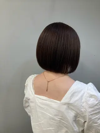 ショート カラー ブリーチ&似合せボブ 田中寛十のヘアスタイル