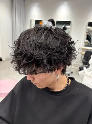 ショート パーマ メンズ シャドウパーマ/ ルーズパーマ/メンズのヘアスタイル