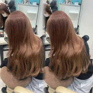 ロング カラー 韓国風ハッシュカット 似合わせレイヤー池袋のヘアスタイル