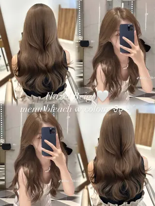 ロング カラー ブリーチなしWカラー 🎀韓国ヘア/amiのヘアスタイル