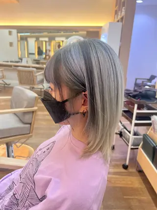 ミディアム カラー ✂︎HITOMI✂︎ 副店長のヘアスタイル