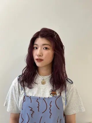 セミロング カラー ヘアアレンジ/ベー ジュchiakiのヘアスタイル