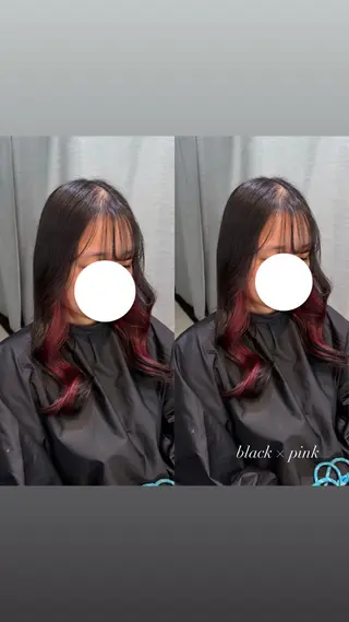 ミディアム カラー 暖色カラー/ ストレート/くるみのヘアスタイル