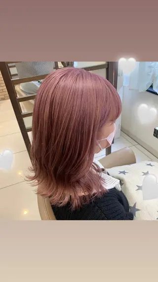 ミディアム カラー エクステ指名数 No.1💖ゆい🌈のヘアスタイル