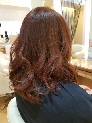 セミロング カラー 髪質改善/ハイライト 小林秀樹のヘアスタイル