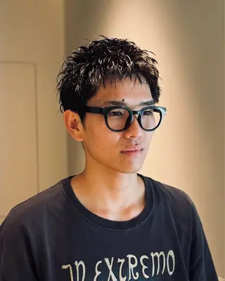 ショート パーマ メンズショート 丸山 航輝のヘアスタイル