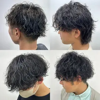パーマ メンズ ダブルスキルエクステ /羽エクステ白石宇由のヘアスタイル