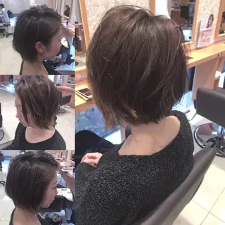 ショート カラー パーマ レイヤーカット匠 イソザキノリユキのヘアスタイル